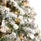 9ft. Pre-Lit Flocked West Virginia Fir Artificial Christmas Tree, Clear LED Lights